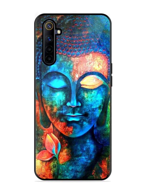 Buddha Painting Glossy Metal Phone Cover for Realme 6I