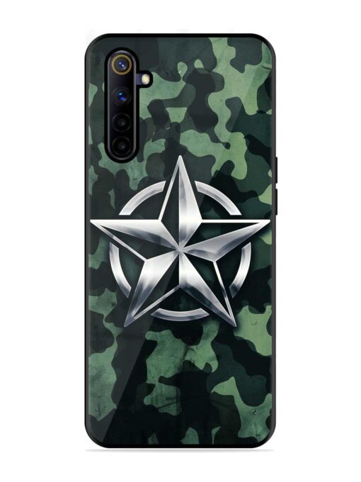 Indian Army Star Design Glossy Metal Phone Cover for Realme 6I Zapvi