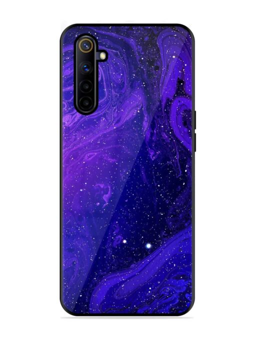 Galaxy Acrylic Abstract Art Glossy Metal Phone Cover for Realme 6I Zapvi