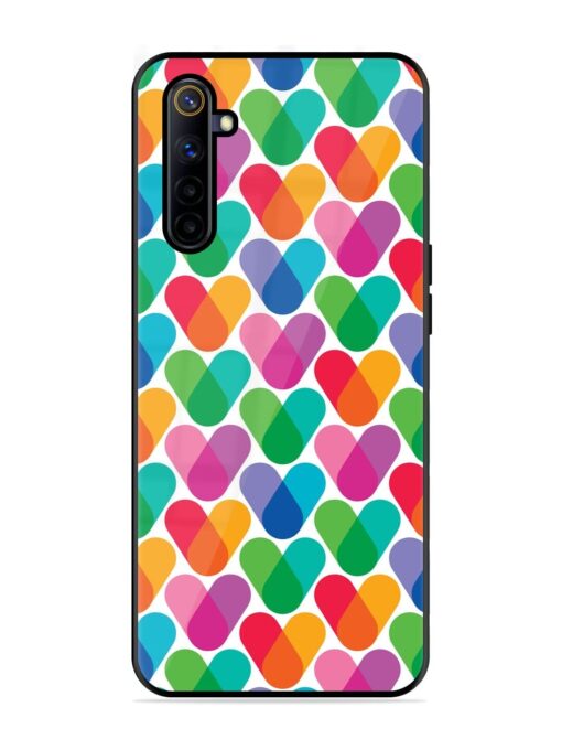 Overlapping Colors Colorful Glossy Metal TPU Phone Cover for Realme 6I