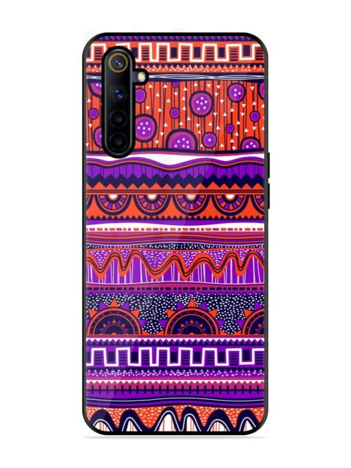 Ethnic Seamless Pattern Glossy Metal TPU Phone Cover for Realme 6I