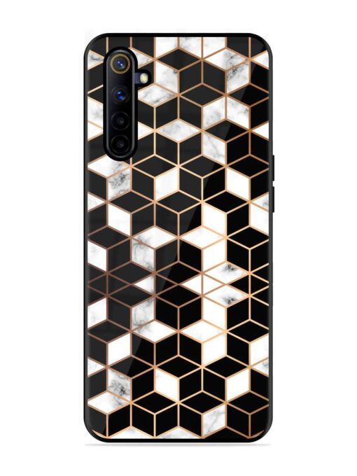 Vector Marble Texture Glossy Metal Phone Cover for Realme 6I