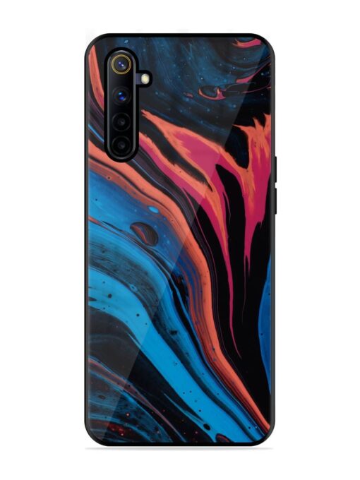 Liquefied Art Glossy Metal TPU Phone Cover for Realme 6I Zapvi