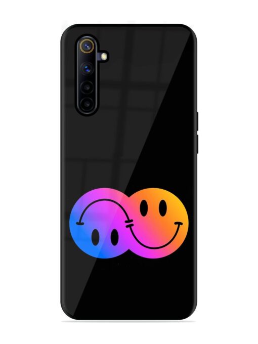 Gradient Smile Art Glossy Metal TPU Phone Cover for Realme 6I Zapvi