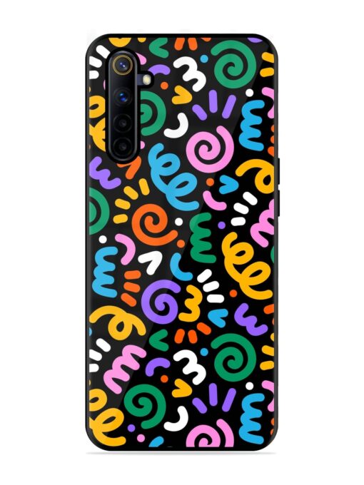 Colorful Seamless Vector Glossy Metal Phone Cover for Realme 6I Zapvi