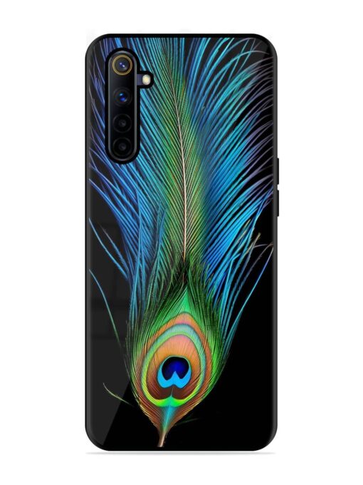 Peacock Feather Glossy Metal TPU Phone Cover for Realme 6I Zapvi