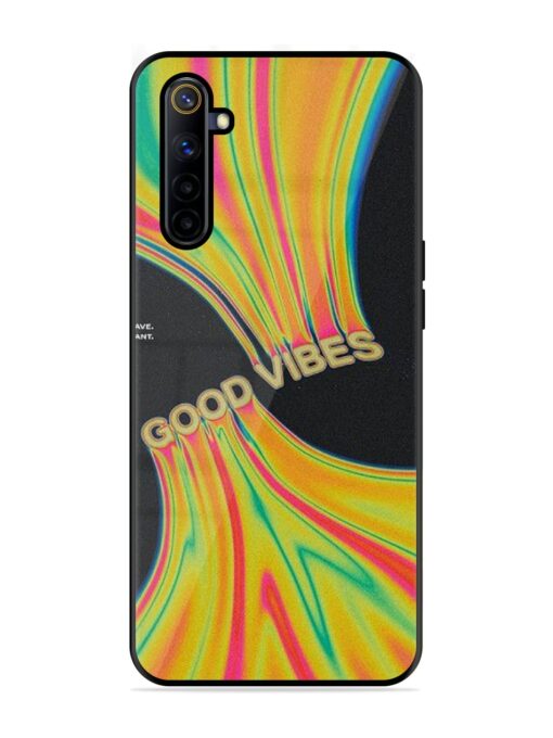 Good Vibes Glossy Metal Phone Cover for Realme 6I Zapvi