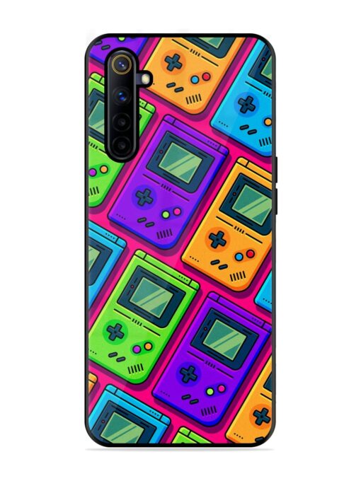 Game Seamless Pattern Glossy Metal Phone Cover for Realme 6I Zapvi