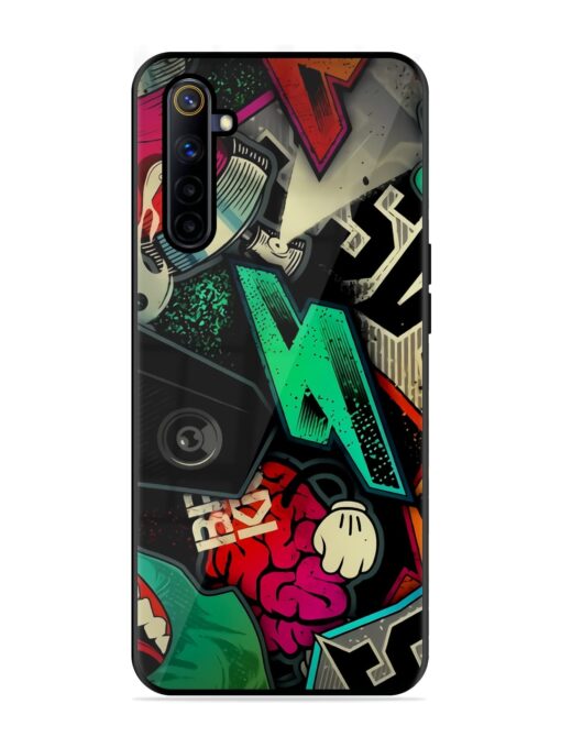 Graffiti Art Glossy Metal Phone Cover for Realme 6I Zapvi