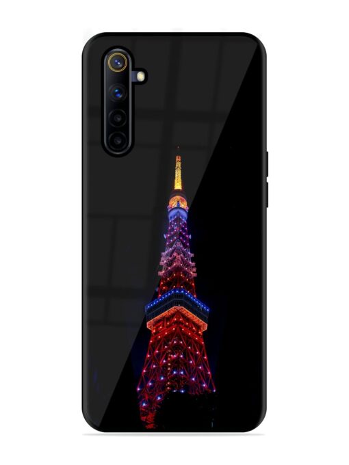 Eiffel Tower Night View Glossy Metal Phone Cover for Realme 6I Zapvi