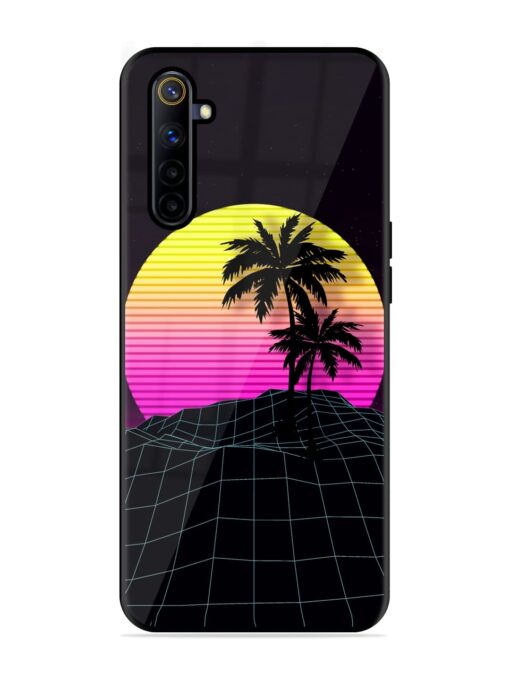 Coconut Vector Glossy Metal Phone Cover for Realme 6I Zapvi