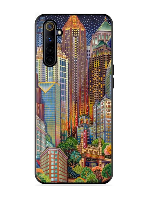 Cityscapes Art Glossy Metal Phone Cover for Realme 6I Zapvi