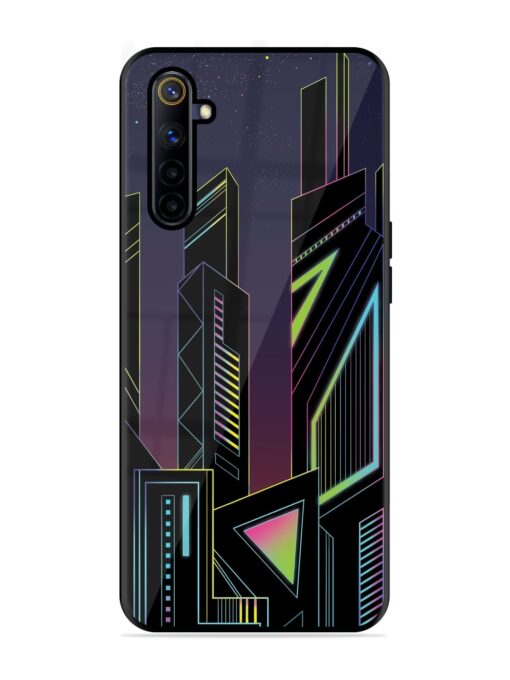 Neon Dreamscape Glossy Metal Phone Cover for Realme 6I Zapvi