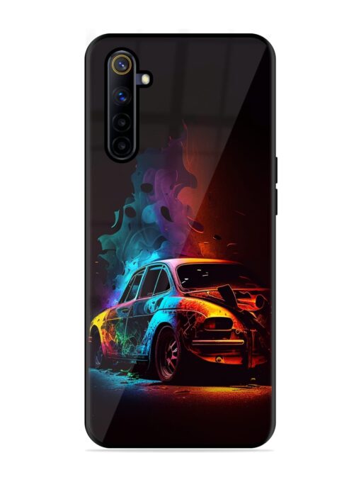 High Classic Car Art Glossy Metal Phone Cover for Realme 6I Zapvi