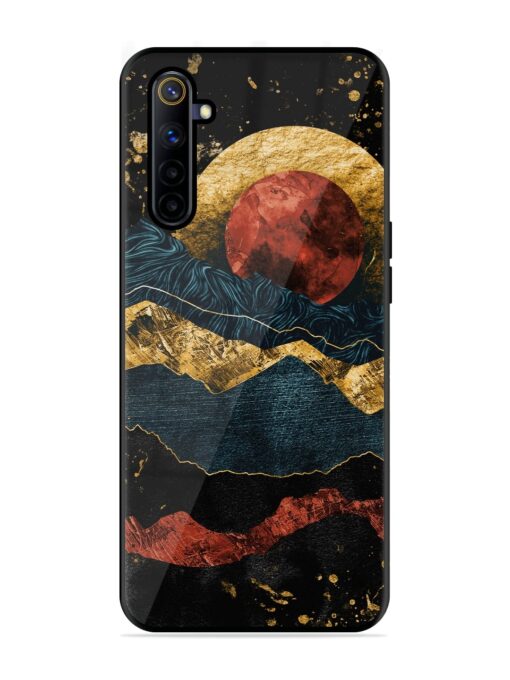 Gold Painting View Glossy Metal Phone Cover for Realme 6I Zapvi