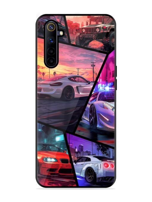 Ride In Pixels Glossy Metal Phone Cover for Realme 6I