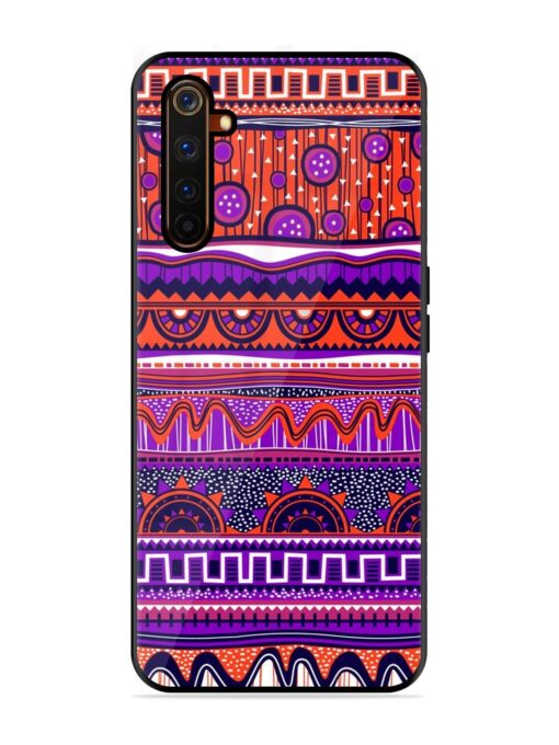 Ethnic Seamless Pattern Glossy Metal TPU Phone Cover for Realme 6 Pro Zapvi