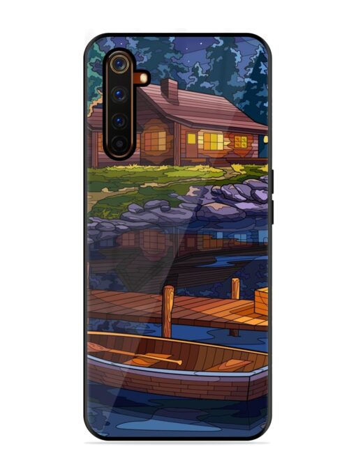 Village Night Scene Glossy Metal Phone Cover for Realme 6 Pro