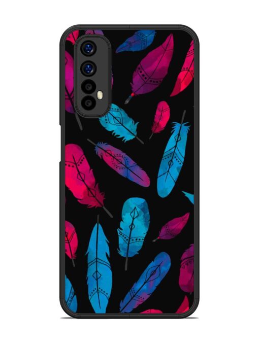 Feather Art Glossy Metal Phone Cover for Realme 7 Zapvi