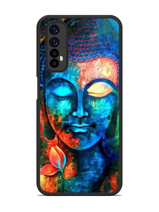 Buddha Painting Glossy Metal Phone Cover for Realme 7 Zapvi