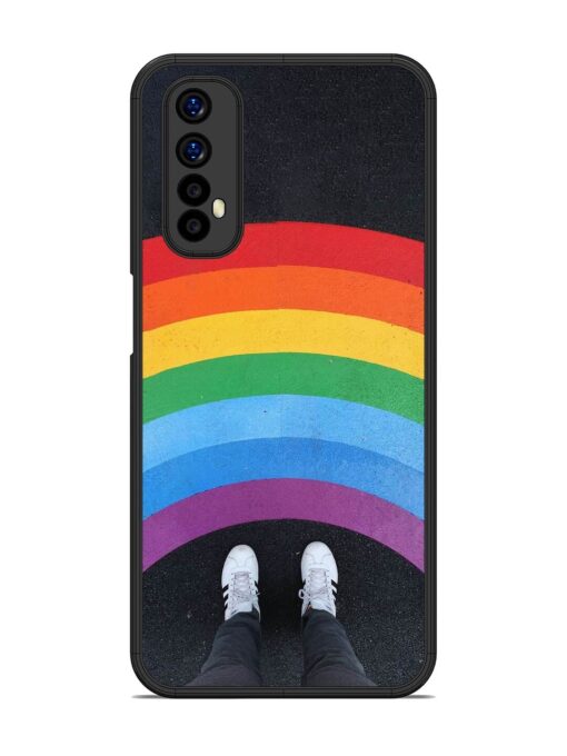 Legs Rainbow Glossy Metal TPU Phone Cover for Realme 7