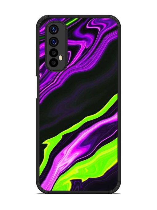 Bright Fluid Violet Glossy Metal Phone Cover for Realme 7