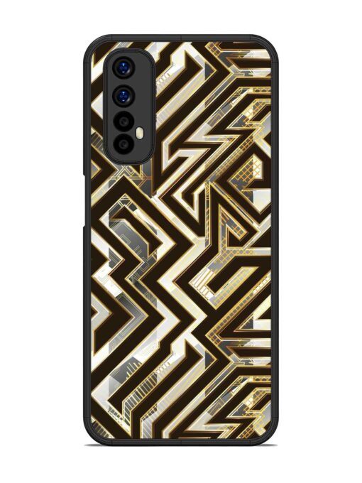 Technology Geometric Seamless Glossy Metal Phone Cover for Realme 7 Zapvi