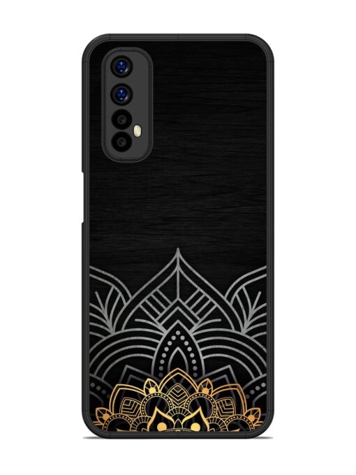 Decorative Golden Pattern Glossy Metal Phone Cover for Realme 7 Zapvi