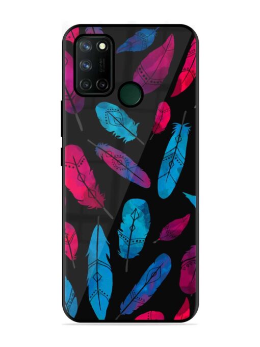 Feather Art Glossy Metal Phone Cover for Realme 7I