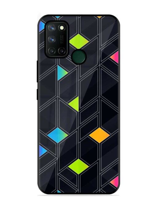 Abstract Mosaic Seamless Glossy Metal Phone Cover for Realme 7I