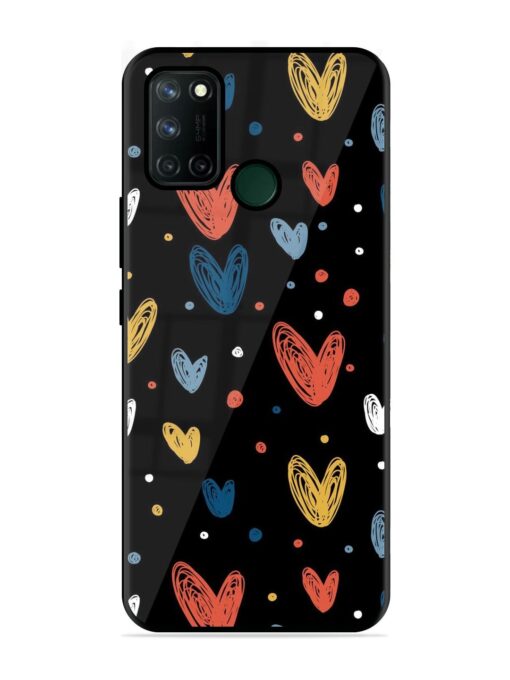 Happy Valentines Day Glossy Metal TPU Phone Cover for Realme 7I Zapvi