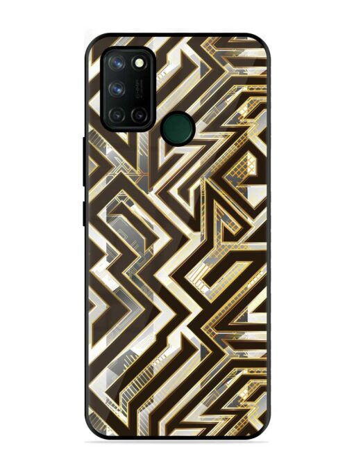 Technology Geometric Seamless Glossy Metal Phone Cover for Realme 7I