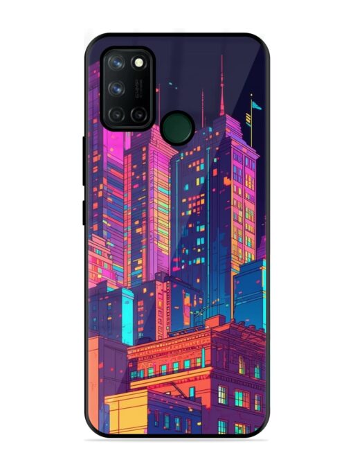 City View Glossy Metal Phone Cover for Realme 7I Zapvi