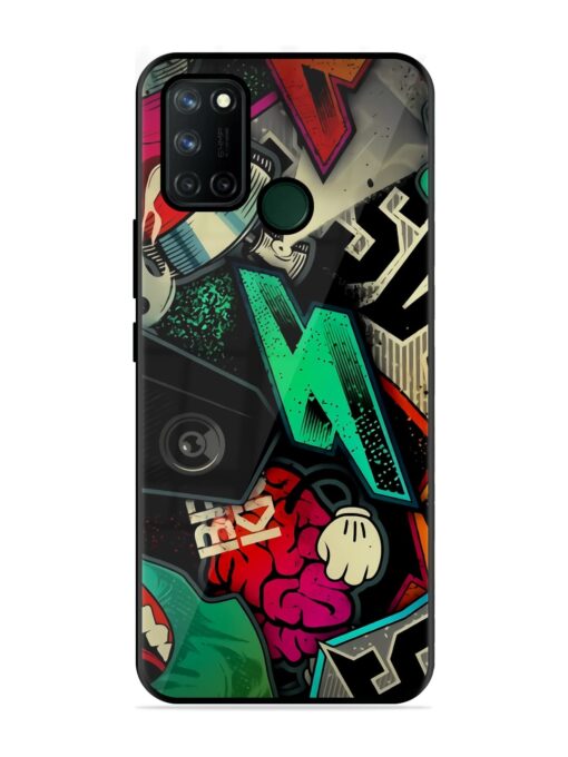 Graffiti Art Glossy Metal Phone Cover for Realme 7I Zapvi