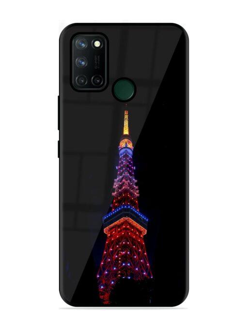 Eiffel Tower Night View Glossy Metal Phone Cover for Realme 7I