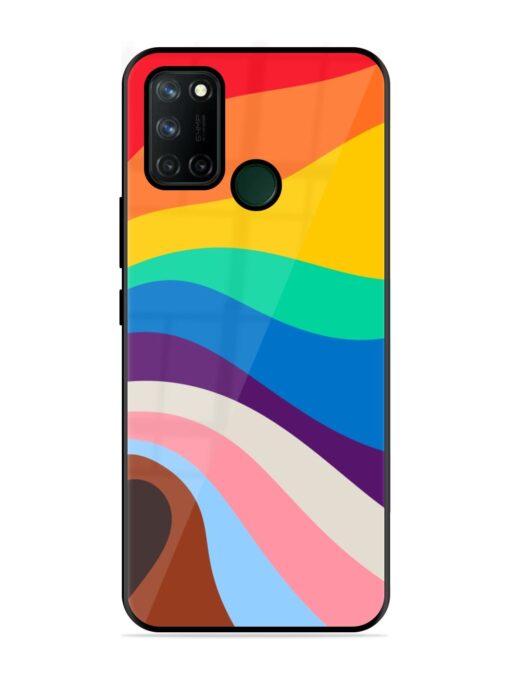 Minimal Pride Art Glossy Metal Phone Cover for Realme 7I Zapvi