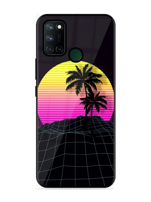 Coconut Vector Glossy Metal Phone Cover for Realme 7I Zapvi