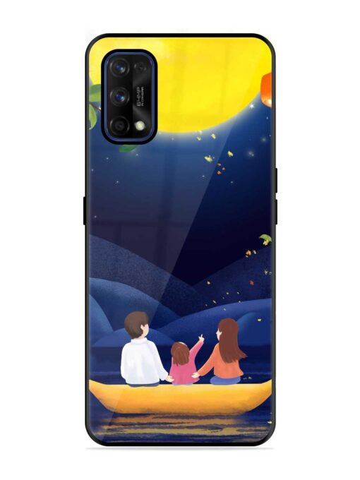 Happy Family And Beautiful View Glossy Metal Phone Cover for Realme 7 Pro Zapvi