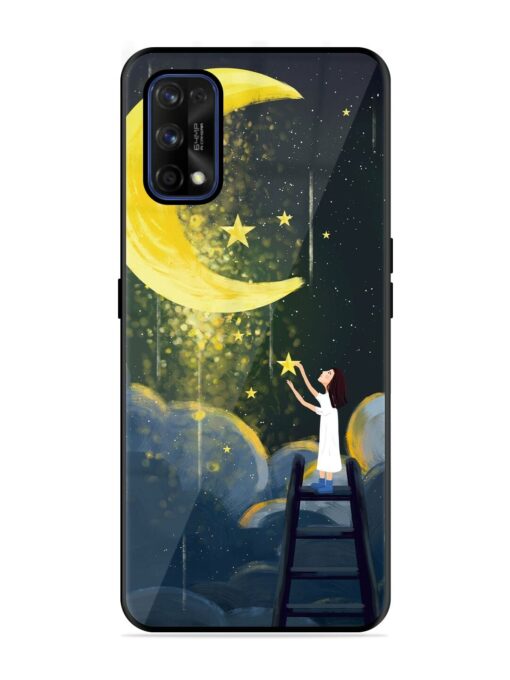 Moonlight Healing Night Illustration Glossy Metal TPU Phone Cover for Realme 7 Pro