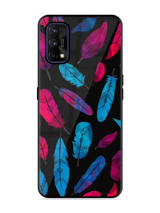 Feather Art Glossy Metal Phone Cover for Realme 7 Pro Zapvi