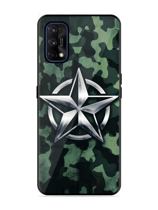 Indian Army Star Design Glossy Metal Phone Cover for Realme 7 Pro Zapvi