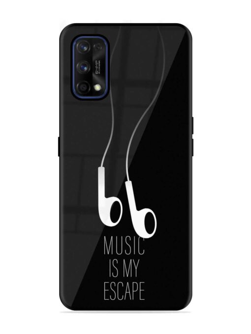 Music Is My Escape Glossy Metal Phone Cover for Realme 7 Pro