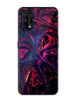 Abstract Background Glossy Metal Phone Cover for Realme 7 Pro