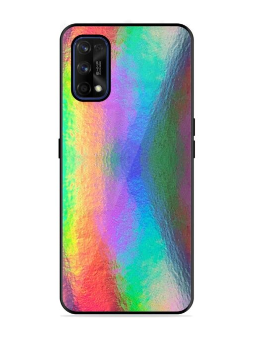 Colorful Holographic Background Glossy Metal TPU Phone Cover for Realme 7 Pro