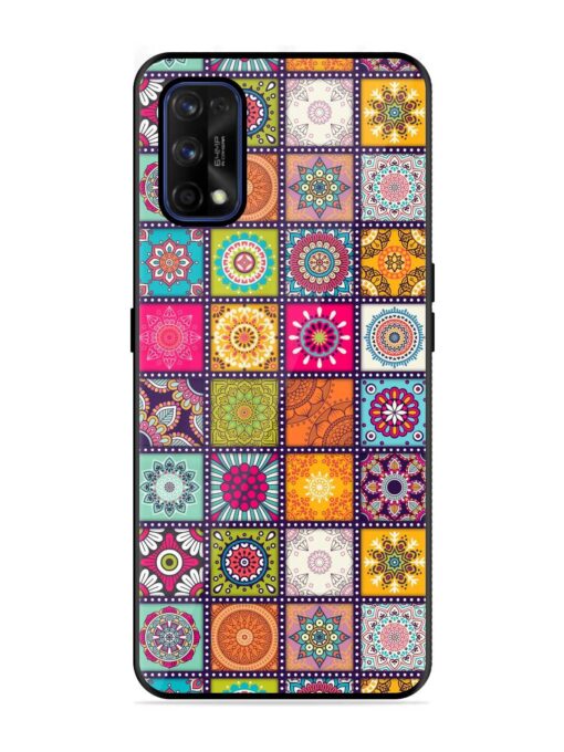 Seamless Pattern Vintage Glossy Metal Phone Cover for Realme 7 Pro Zapvi