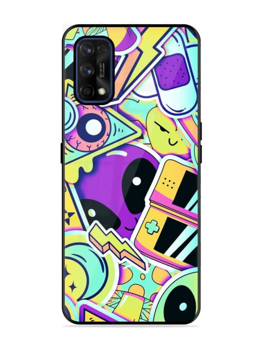 Scratch Art Glossy Metal Phone Cover for Realme 7 Pro Zapvi