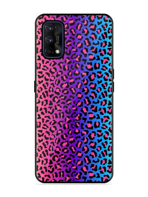 Colorful Leopard Seamless Glossy Metal Phone Cover for Realme 7 Pro Zapvi