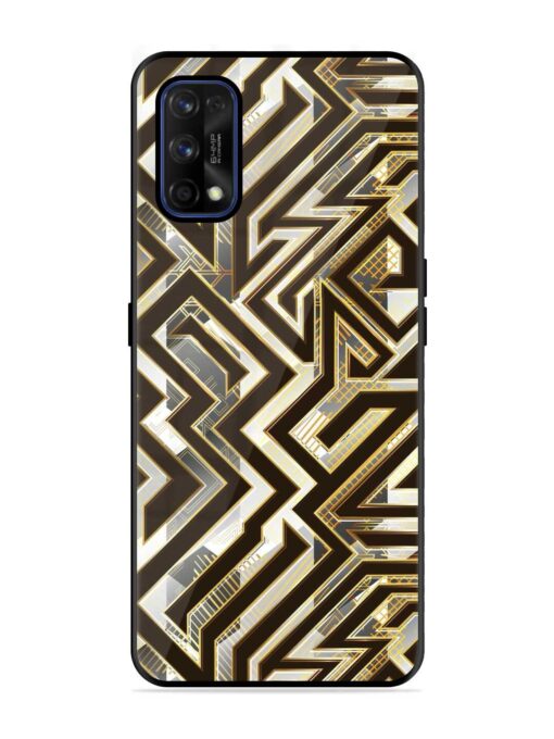 Technology Geometric Seamless Glossy Metal Phone Cover for Realme 7 Pro Zapvi