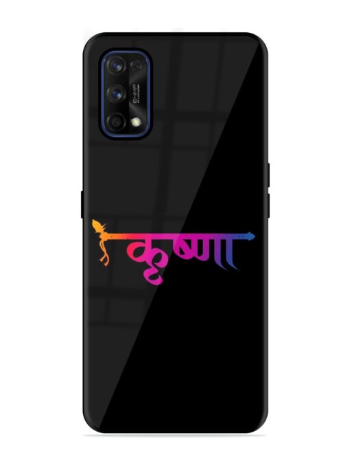 Krishna Typo Glossy Metal Phone Cover for Realme 7 Pro Zapvi