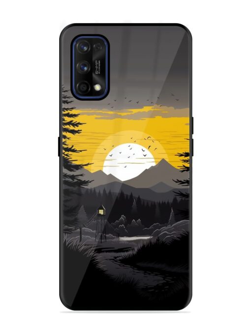 Sunset Vector Glossy Metal Phone Cover for Realme 7 Pro Zapvi